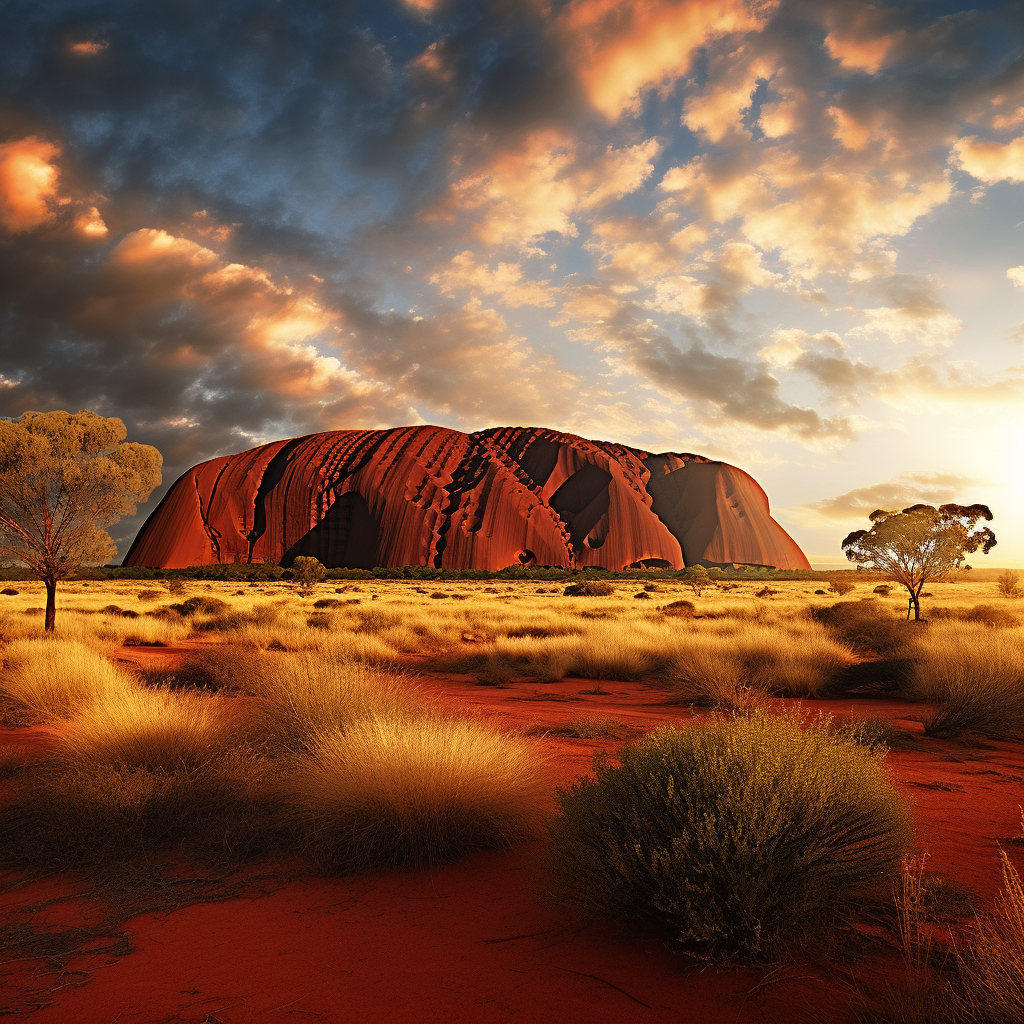 Ayers Rock Uluru Australien Midjourney KI Bild
